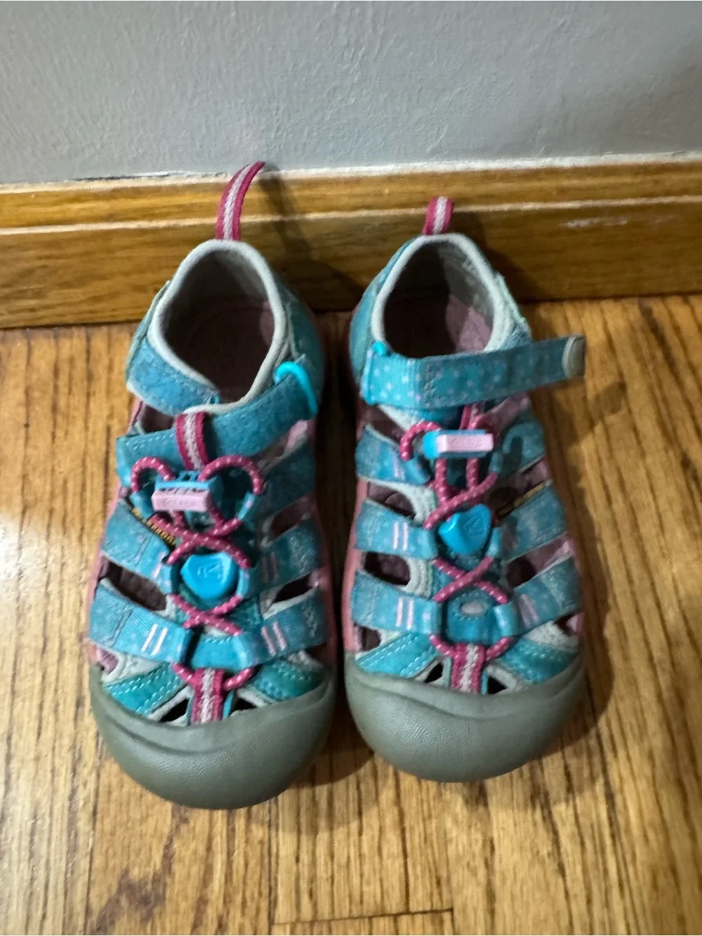 KEEN Teal and Pink Outdoor Closed-Toe Sandals Toddler 11